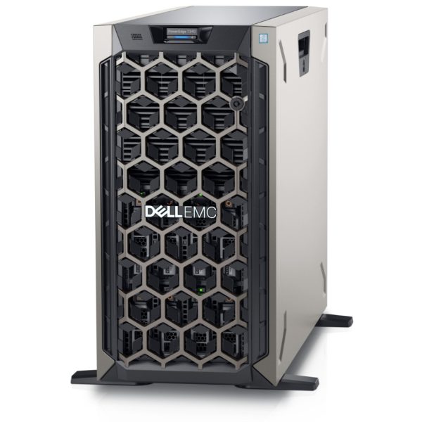 DELL PE T340(8X3.5) Xeon E-2124 (4C/4T)/16GB(2X8)/H330/2X495W/iDrac9 (Enterprise)/BEZEL